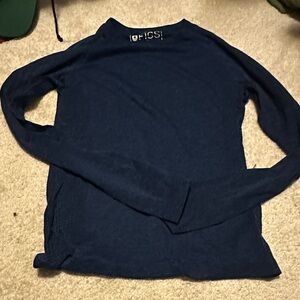 Figs Seamless Navy Top
